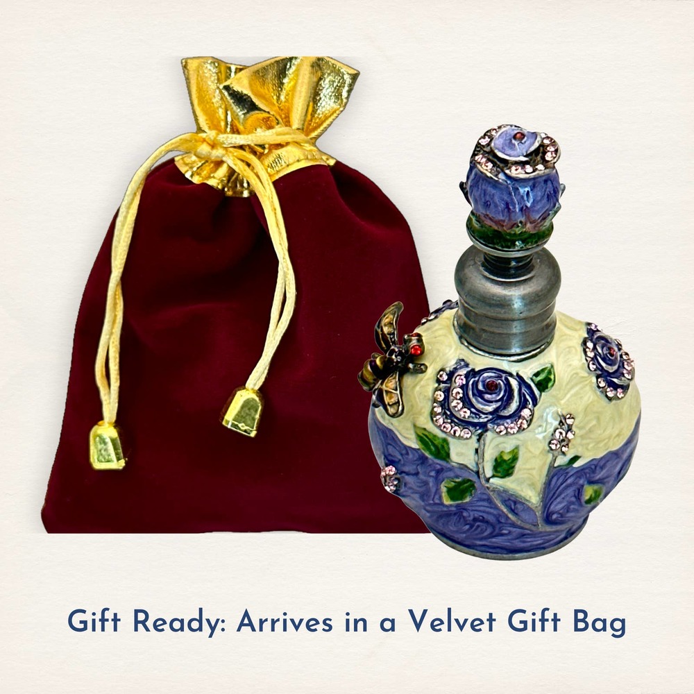 Evenchae Bee & Roses Glass Perfume Bottle, 6 ml, Empty - w/Gift Bag - Picture 2 of 14